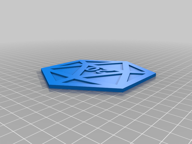 D20 Multi-Color Coaster 3d model