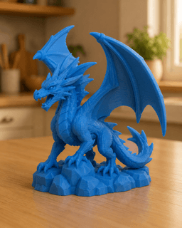 Blue Winged Dragon STL 3d model