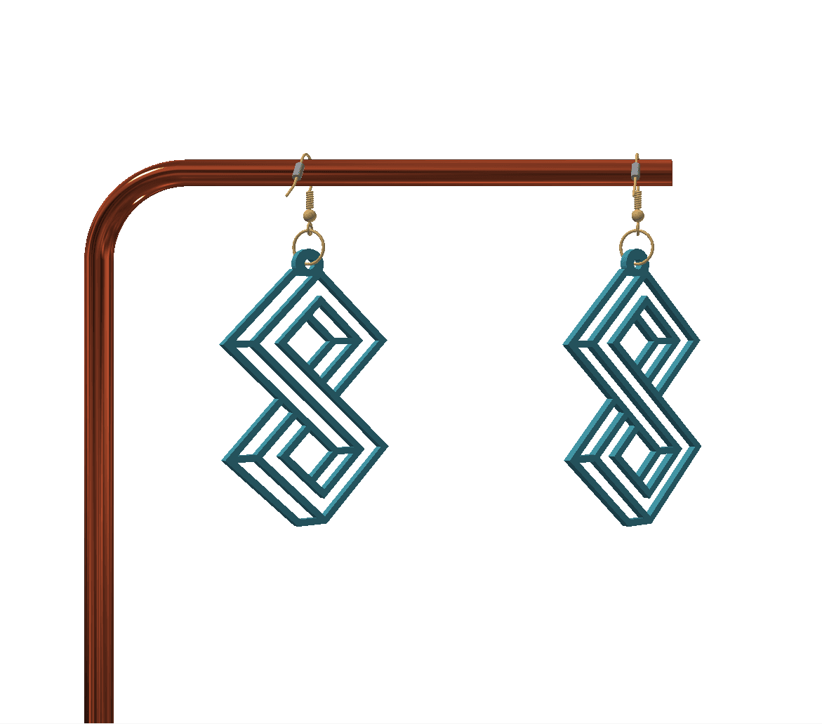 Cute keychain / earrings 3d model