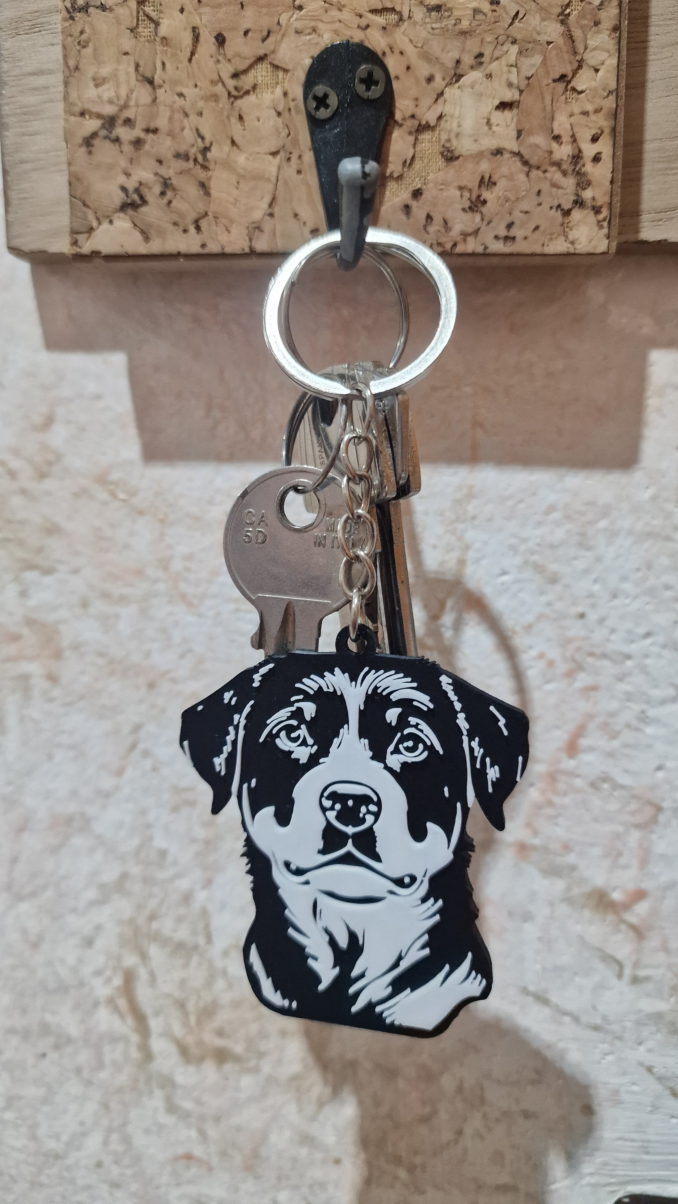 Rottweiler keychain 3d model