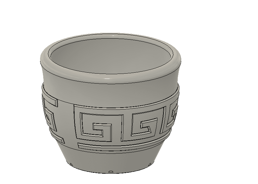 greek flower pot vere2 .obj 3d model