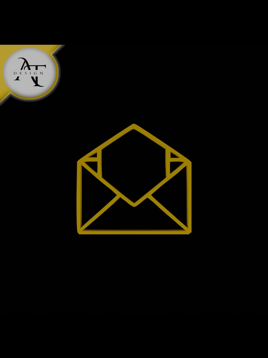 Simple Letter Symbol - 2D Art 3d model