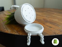 Happy Flex Sitting Middle Fingers Pot 3d model