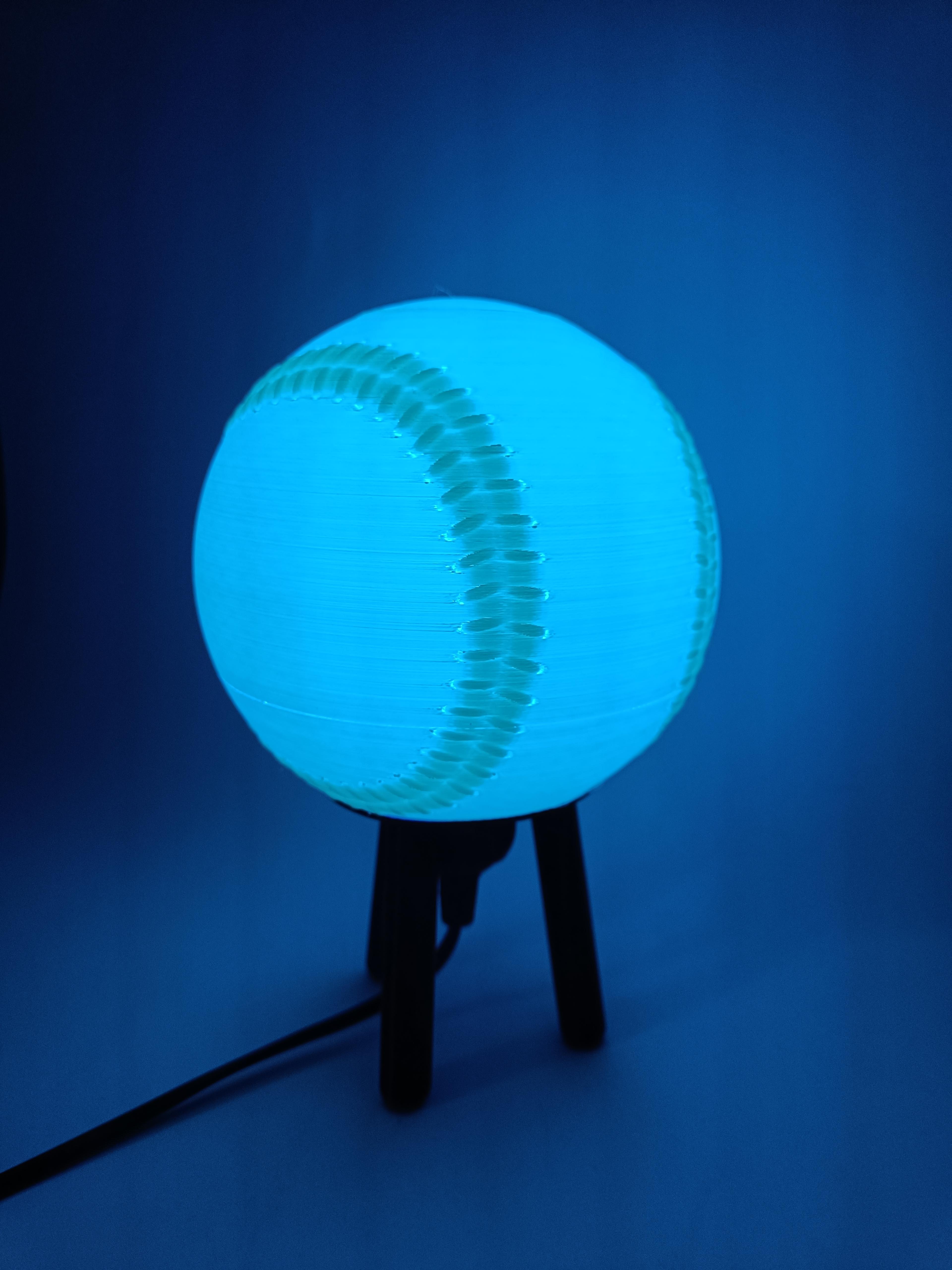 Hybrid Hanging/Desk Baseball Lamp 3d model