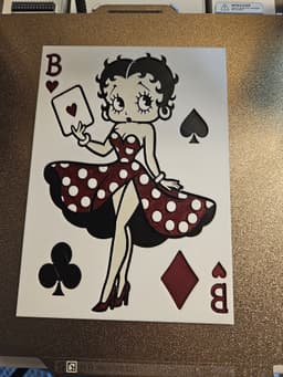 Betty Boop Playing Card Decoration 3d model