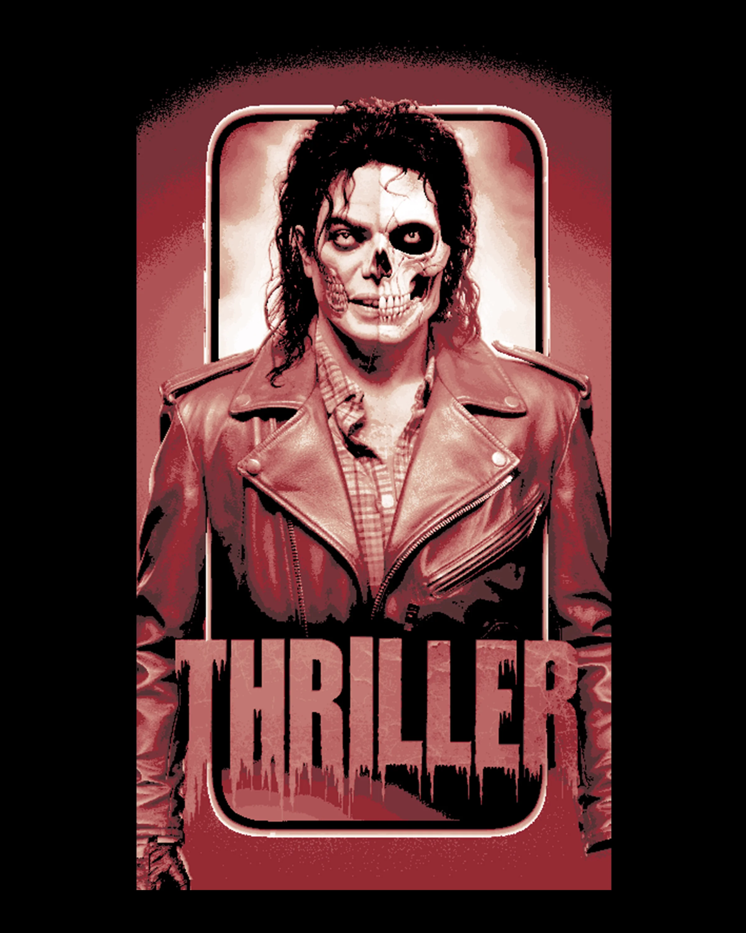 Fan Art depiction of a Thriller Poster with Michael Jackson as a zombie - Hueforge art 3d model