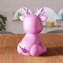 Stylized Reindeer Desktop Sculpture 3d model