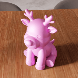 Stylized Reindeer Desktop Sculpture 3d model