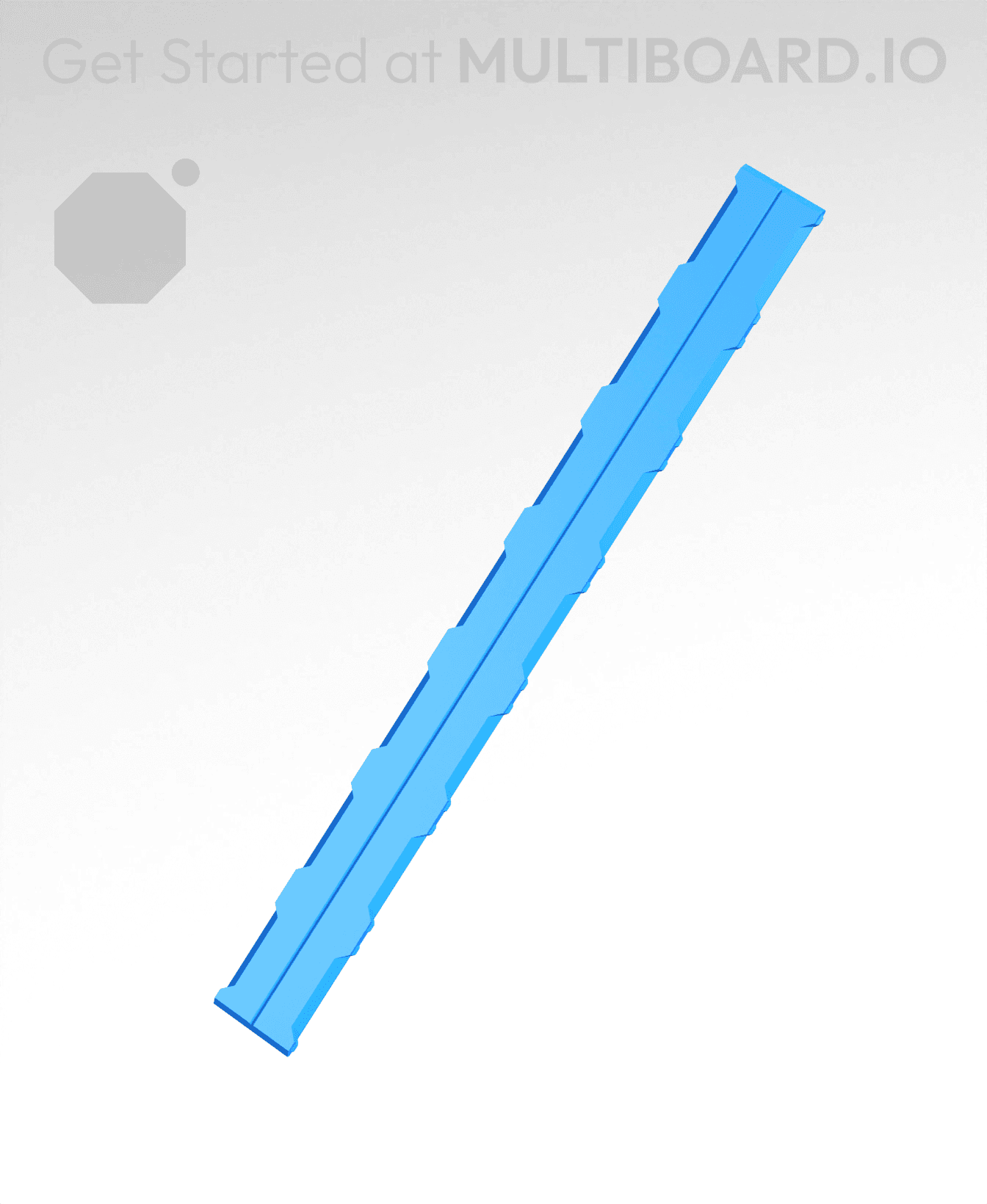 Plain - 3.5 LU Bin Fit - II Fold-In Locked Lite Rail (7 MU Rail) 3d model