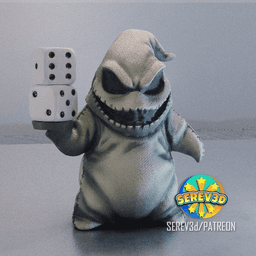 Mini Oogie Dice Holder - Spooky Halloween Decor - 3D Print STL/3MF 3d model