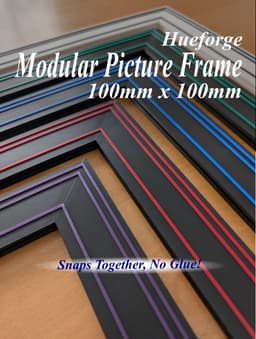 100 x 100mm Modular Picture Frame for Hueforge - TRI TRACK 3d model