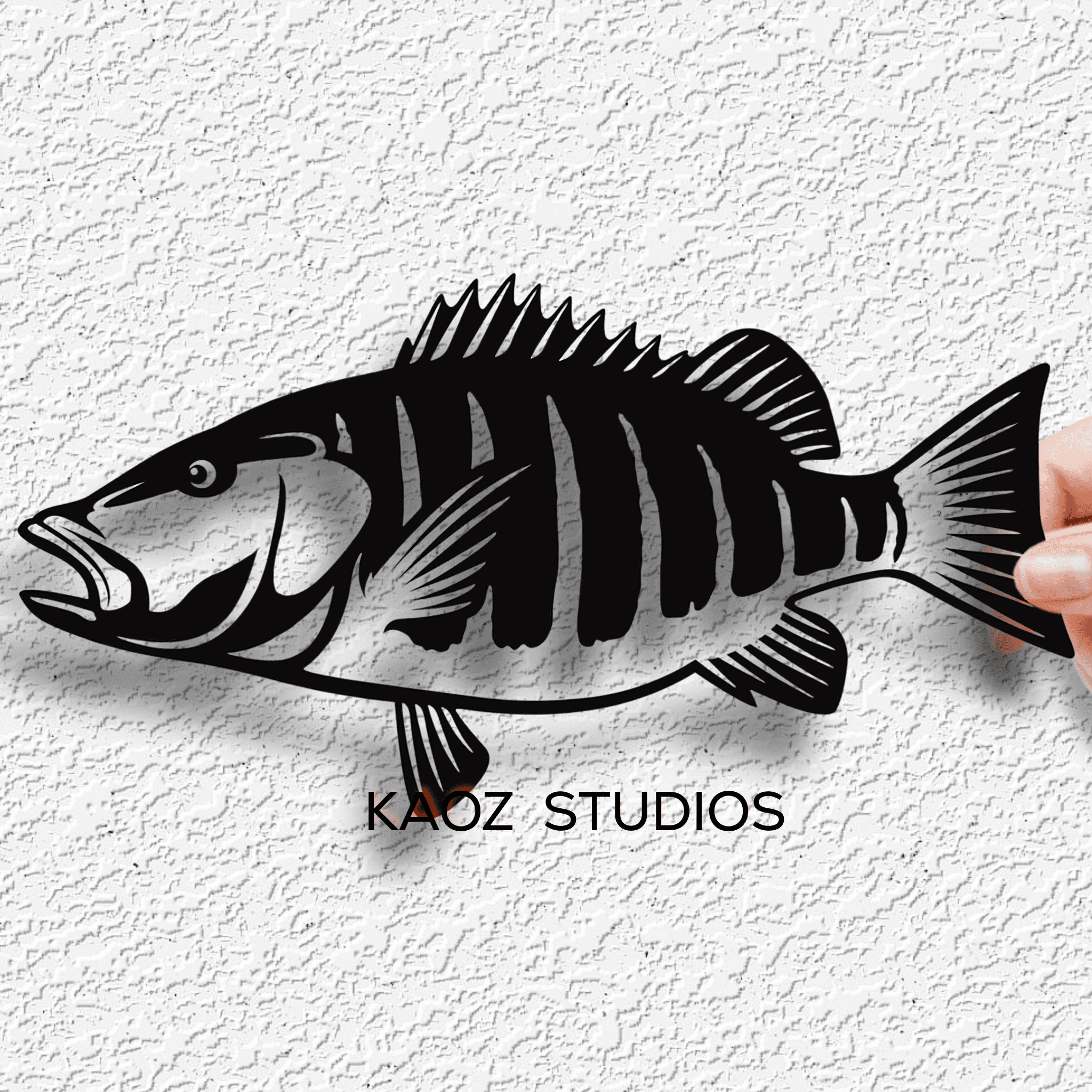 realistic snapper wall art fish wall decor fishing decoration 3d model