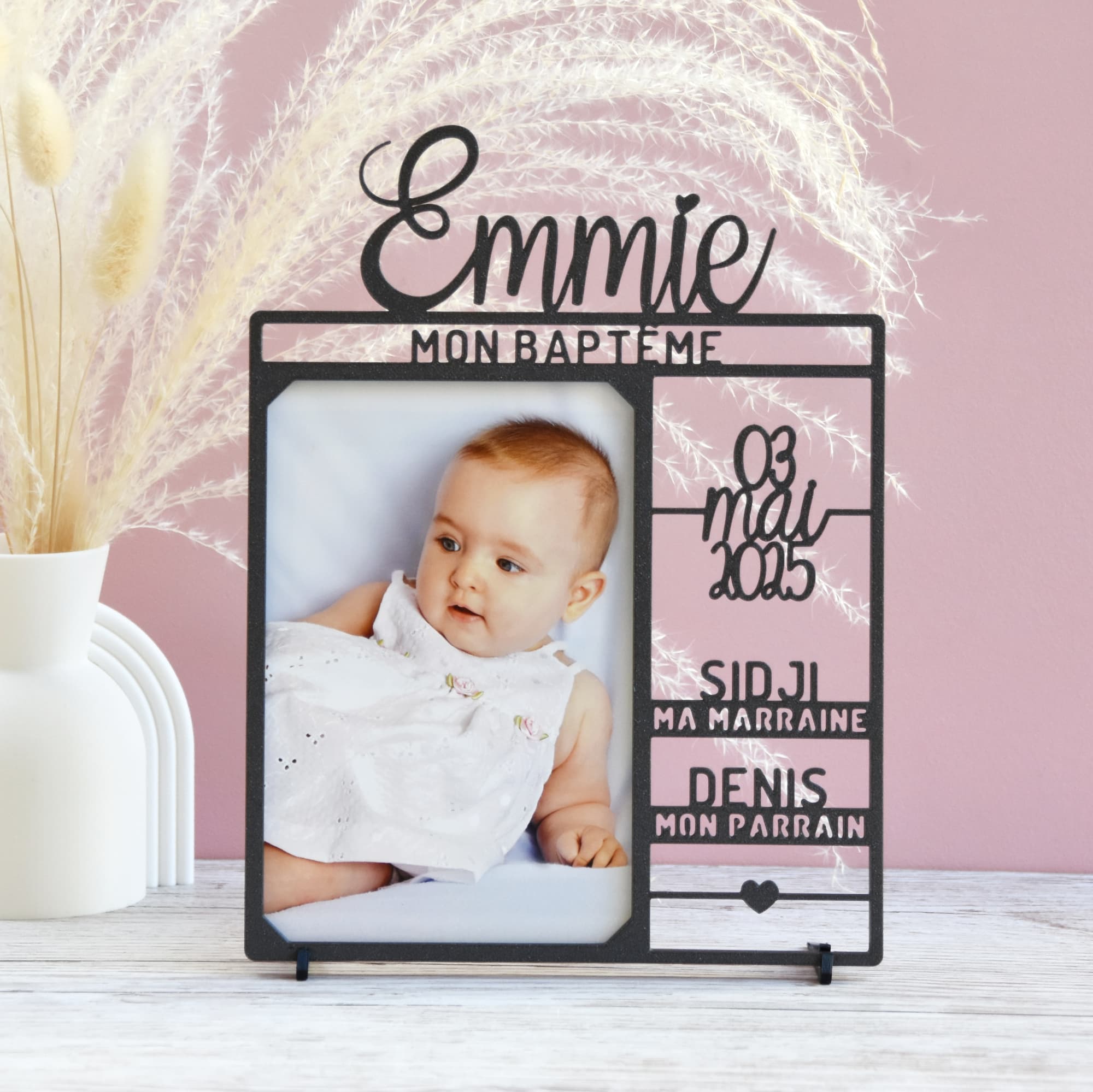 Christening photo frame - Customizable 3d model