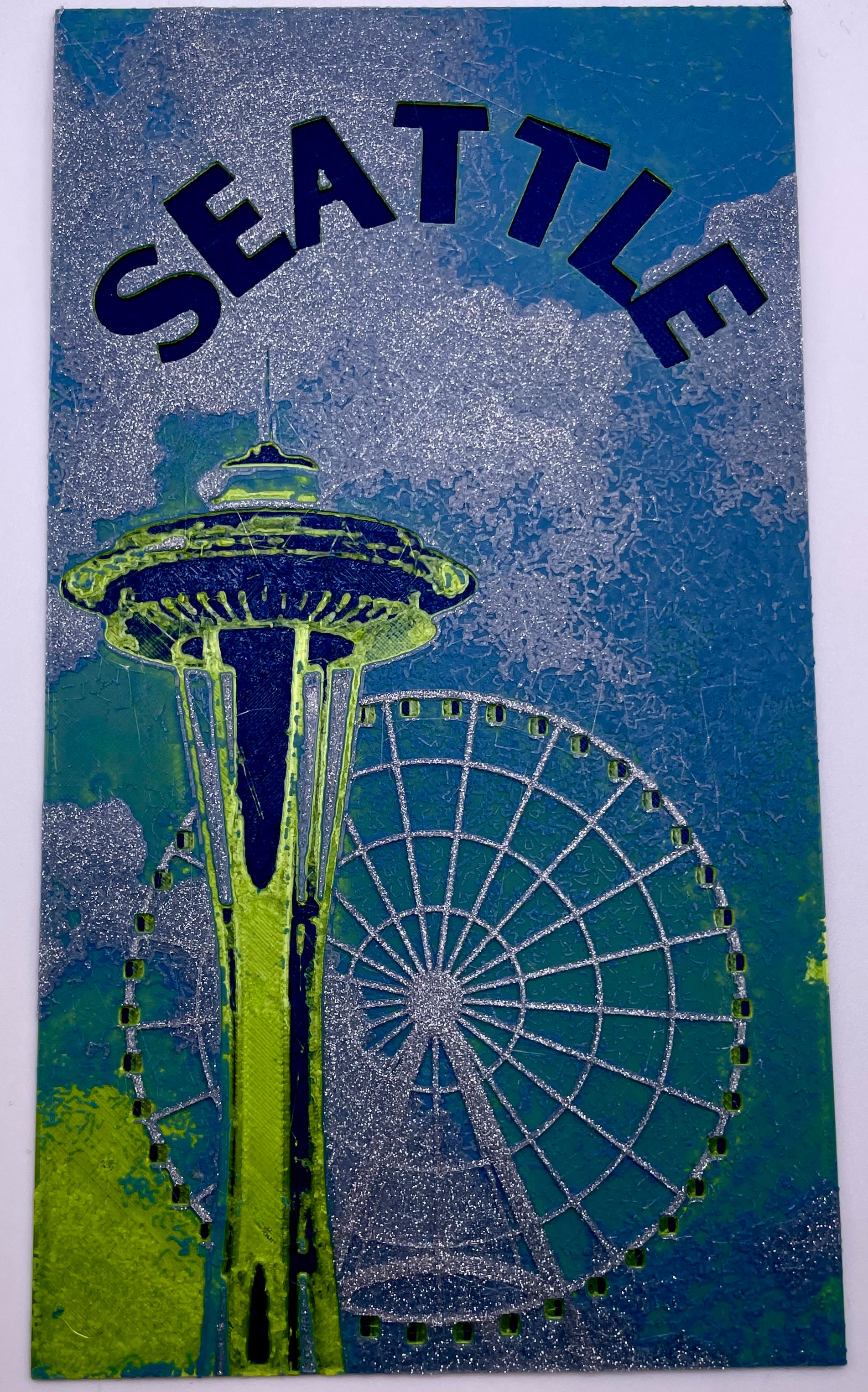 Seattle Postcard HueForge 3d model