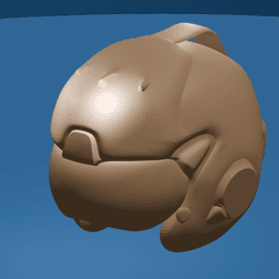 Sci-Fi Flight Helmet 3d model
