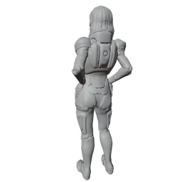 Female Commander Shepard 3d model