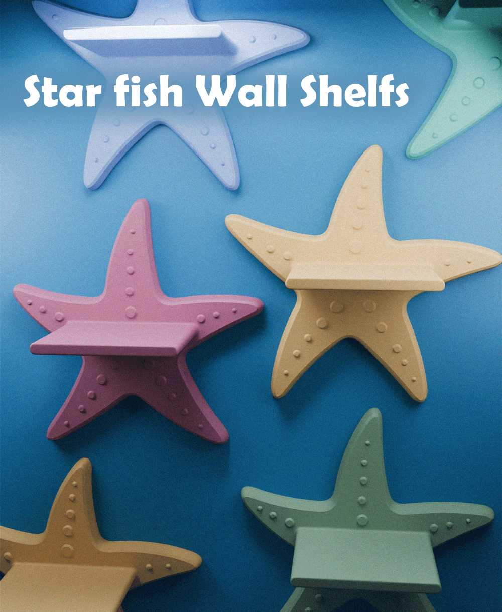 Starfish Shelf Set 3d model
