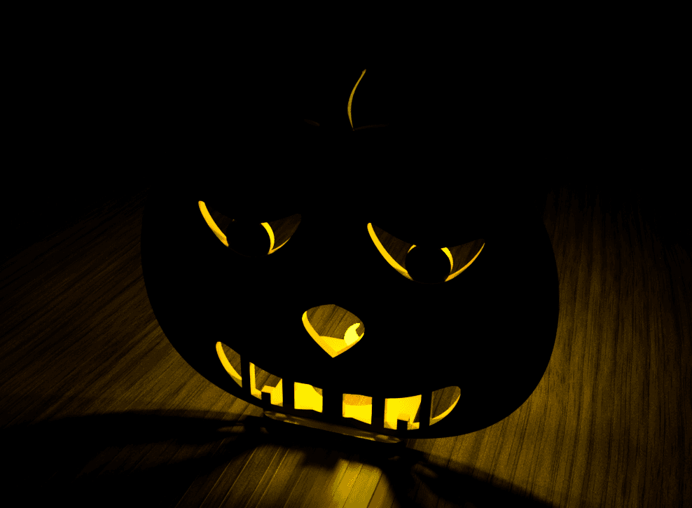 Halloween! Sinister Grin Pumpkin tealight stand 3d model