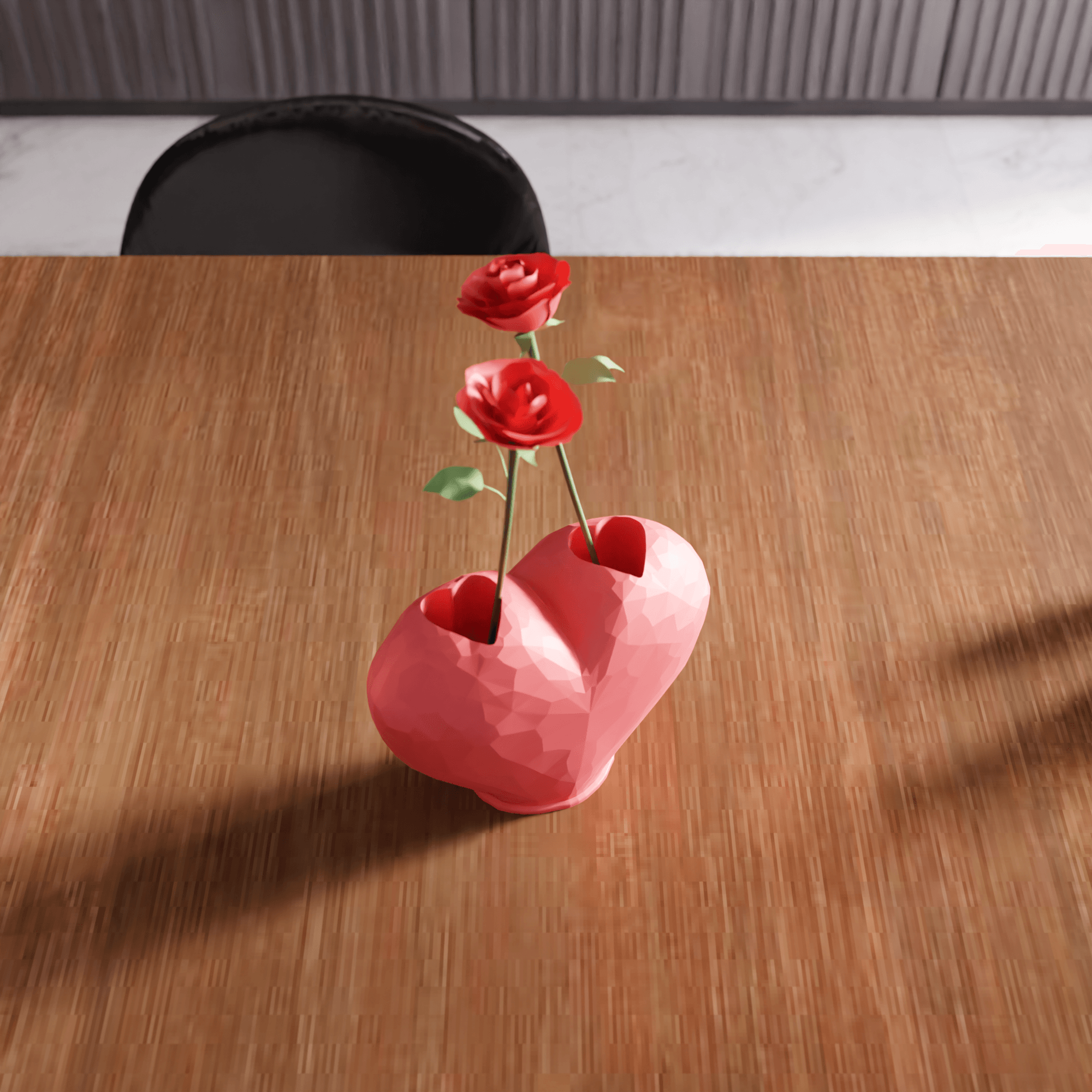 Heart Low-Poly Decorative Vase 3d model