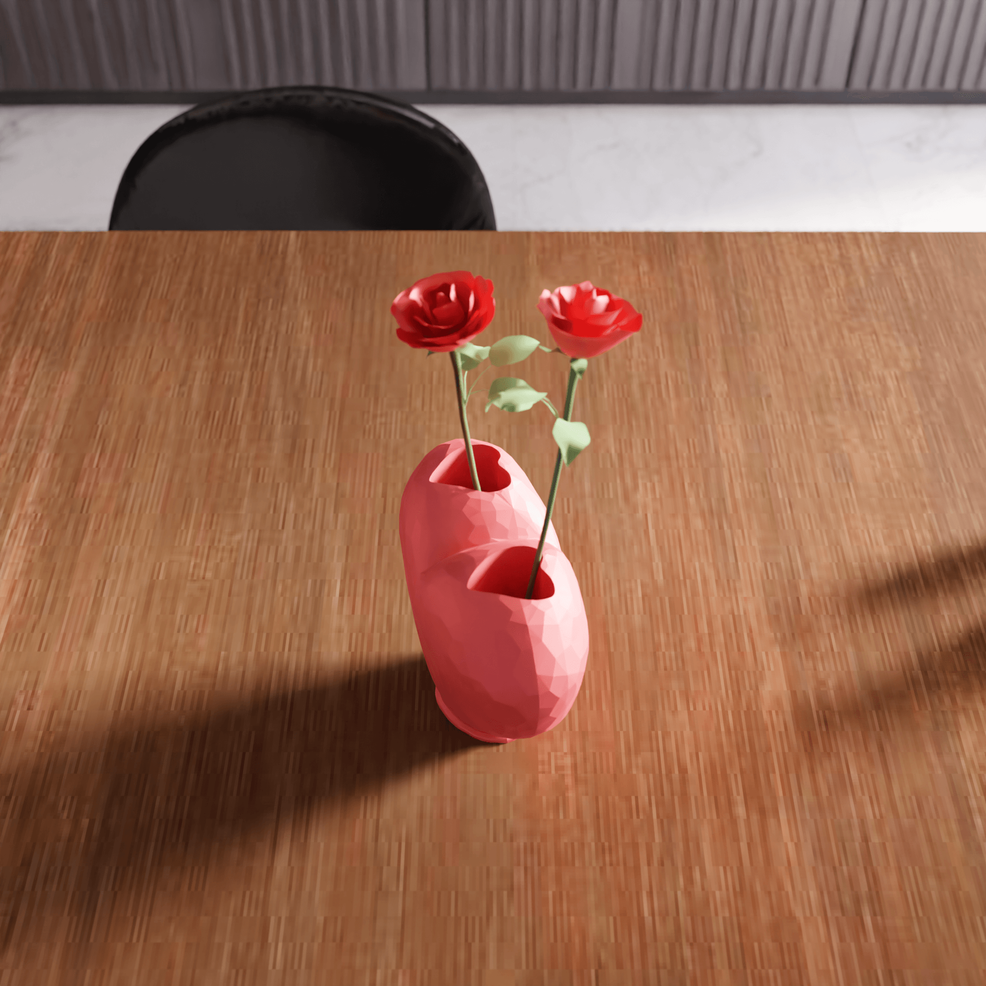 Heart Low-Poly Decorative Vase 3d model