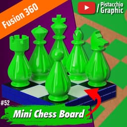 #52 Mini Chess Board | Fusion 360 | Pistacchio Graphic 3d model