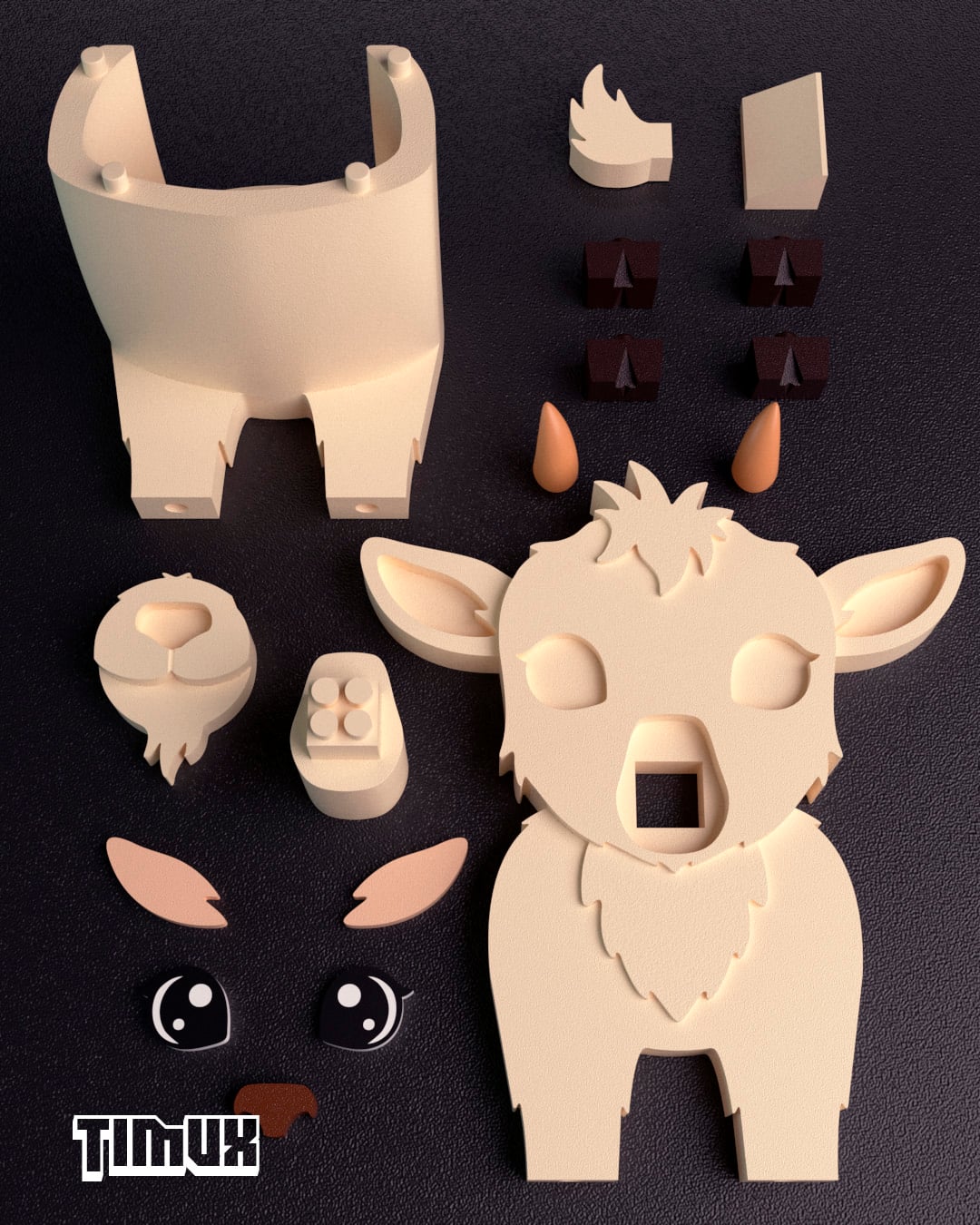 GOAT GLASSES HOLDER 3d model