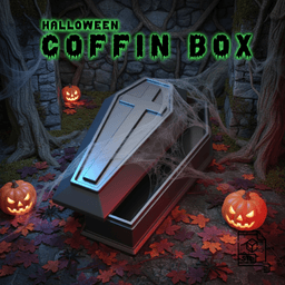 Coffin Box, Halloween Decoration, Coffin Container, Tool - Storage - Jewelry - Decorative BOX 3d model