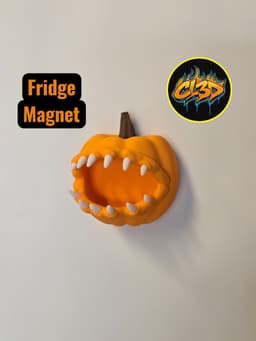 Scary Pumpkin Magnet 3d model