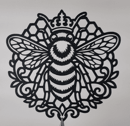Queen Bee Honeycomb Mandala Wall Art.stl 3d model