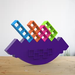 Balance Tetris Game, Family Fun Game, Tower Stacking Puzzle Game, Fun for All Ages, 1 to 4 Players 3d model