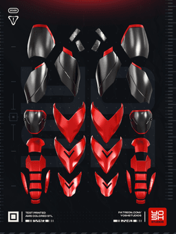 Immortal Red Hood Armor 3D Printer STL 3d model