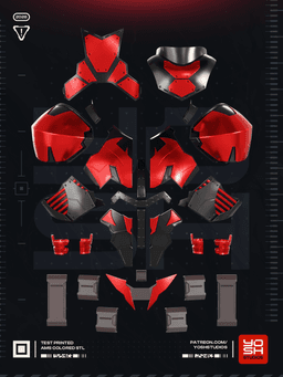 Immortal Red Hood Armor 3D Printer STL 3d model