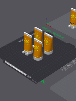 Cute Articulated & Clicker Sunscreen | Print-in-place 3d model