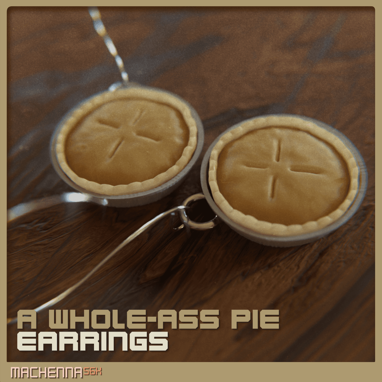 A Whole-Ass Pie Earrings 3d model