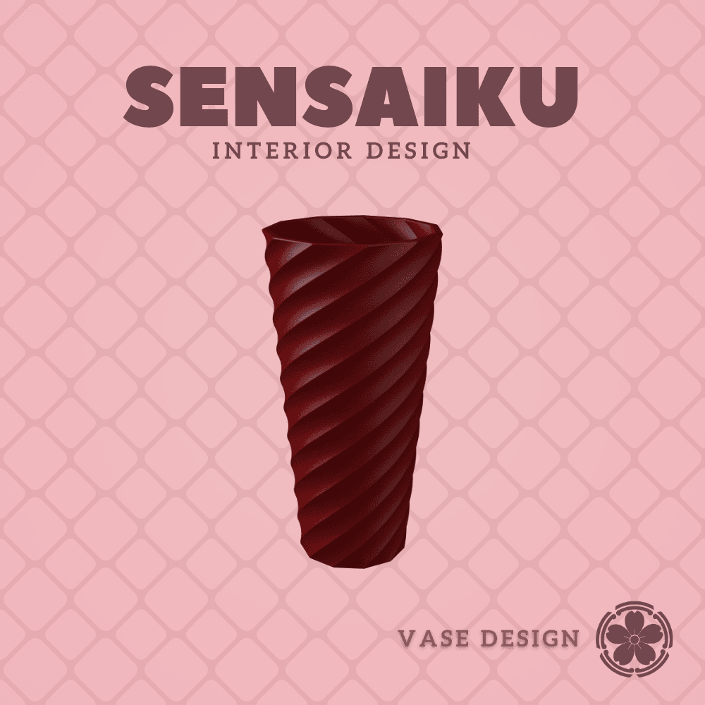 228. Cylinder - V181 - Twist and Taper Custom Vase Design - Ikebana Home Decoration 3d model