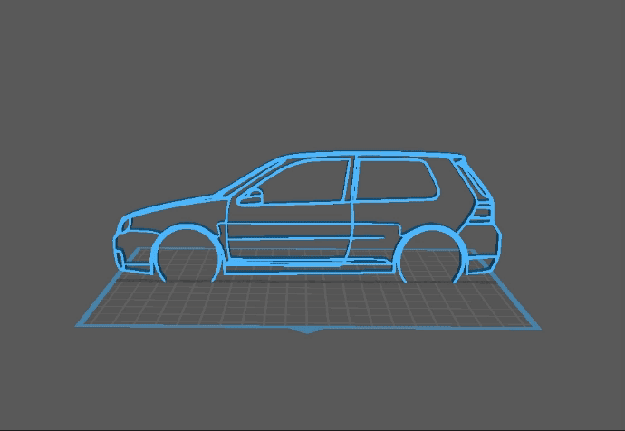 Volkswagen - Golf 4 R32 Wall Art 3d model