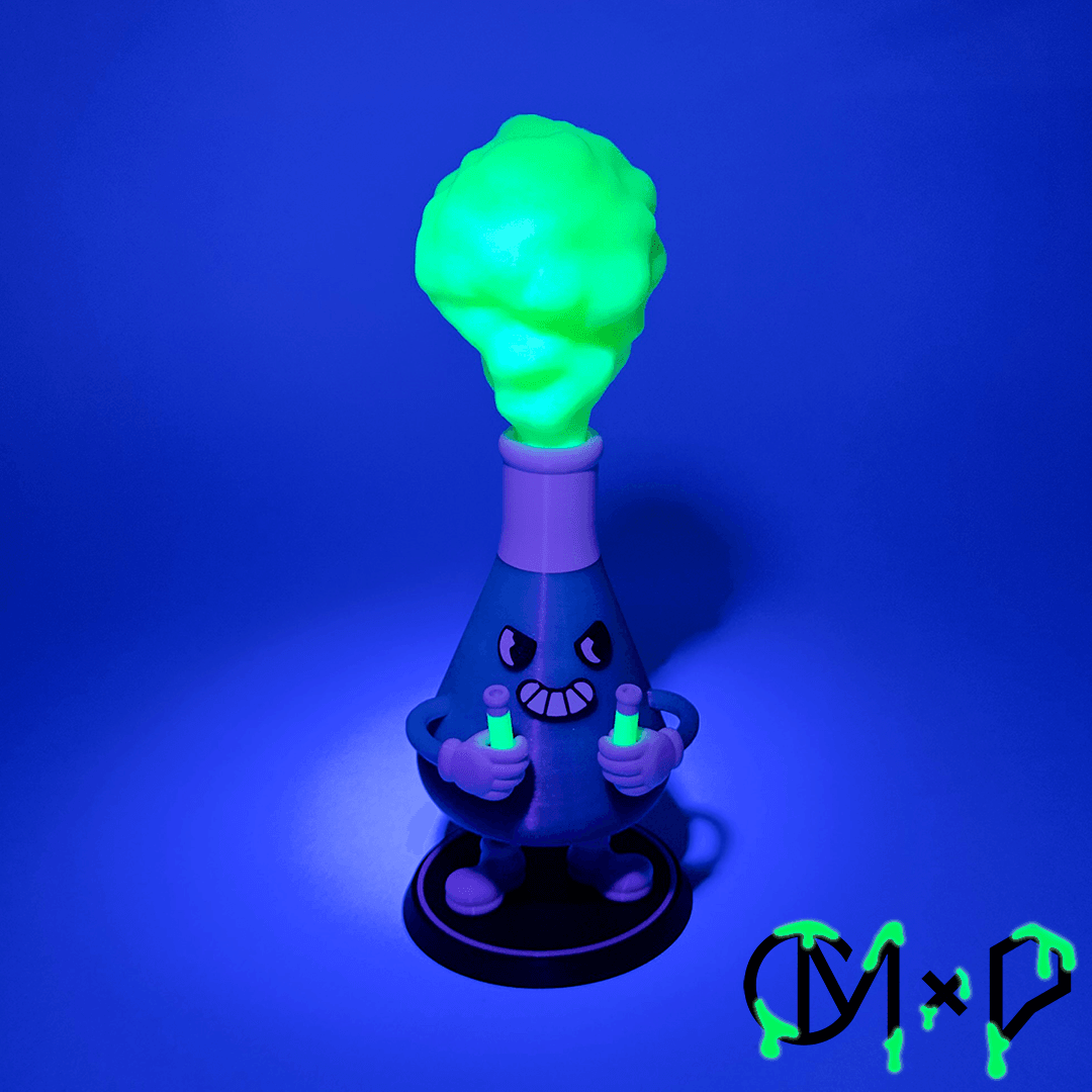 Science Flask Character 3d model