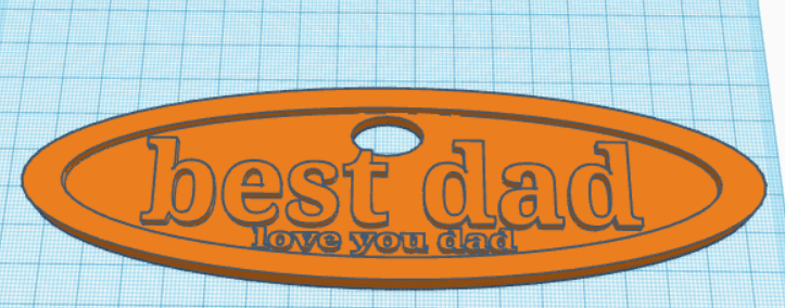 best dad ever keychain.stl 3d model