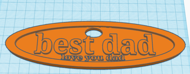 best dad ever keychain.stl 3d model