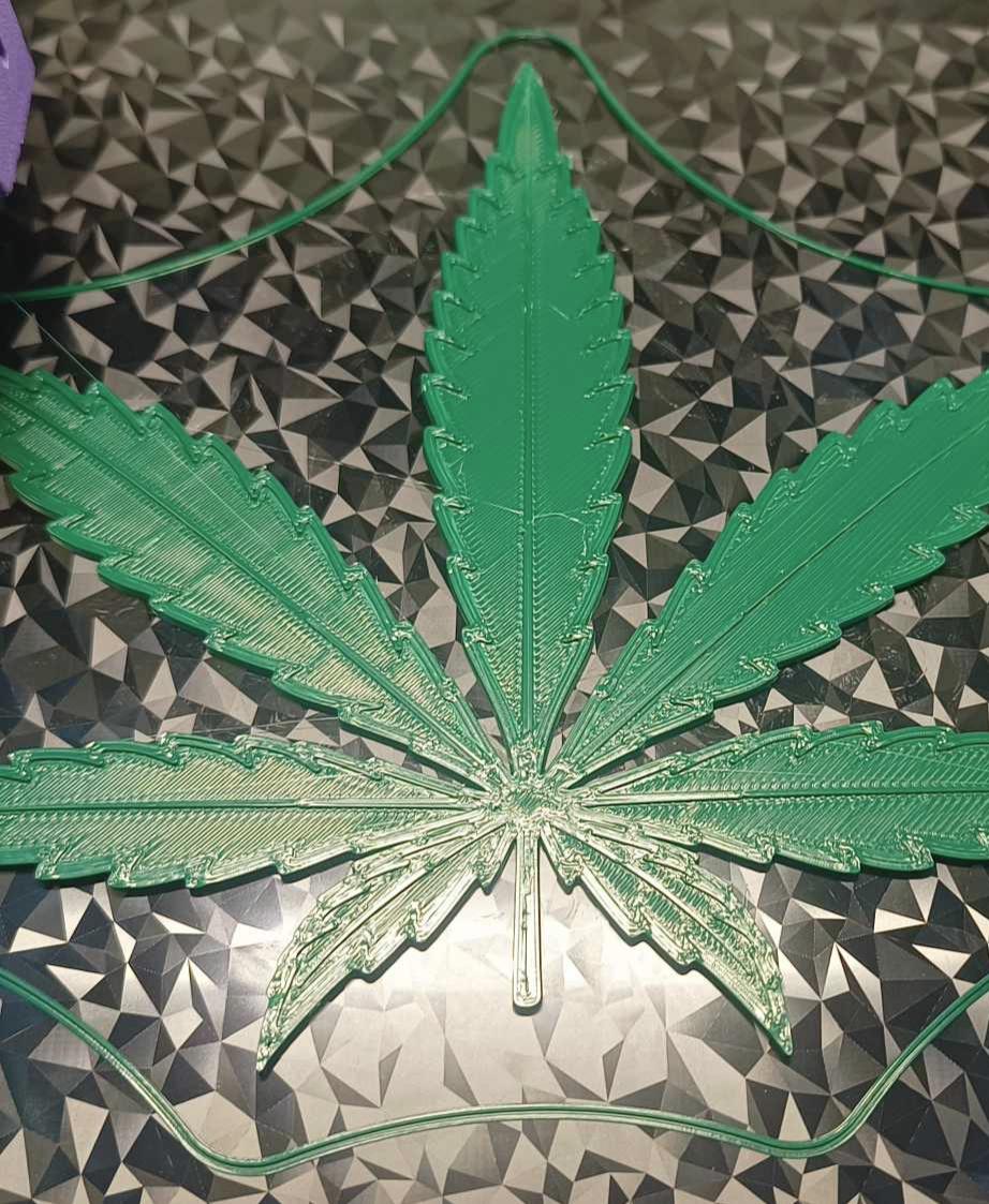 Weed Leaf Wall Art 3d model