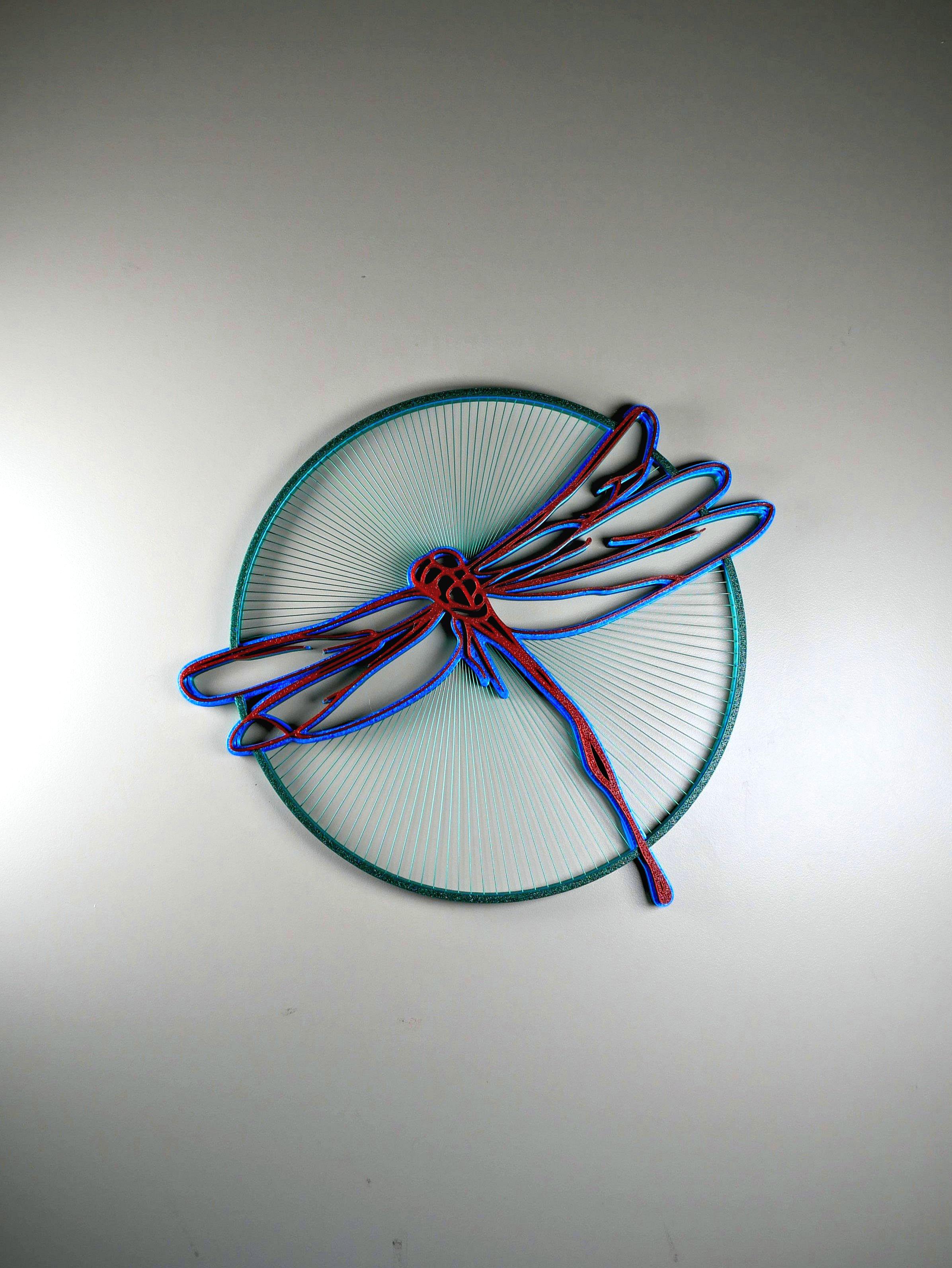Dragonfly String Art 3d model