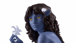 Blue Alien Princess — Sci-Fi Warrior Miniature 3d model