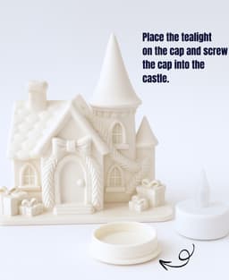ADVENT LED TEALIGHT CASTLE / WITH SCREW CAP / CHRISTMAS DECOR / CHRISTMAS GIFT 3d model