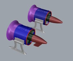EDF 120 mm EMV COMPLETE MODULAR SYSTEM - (5-7-9-11 Blades | Multi-Motor Fit) 3d model