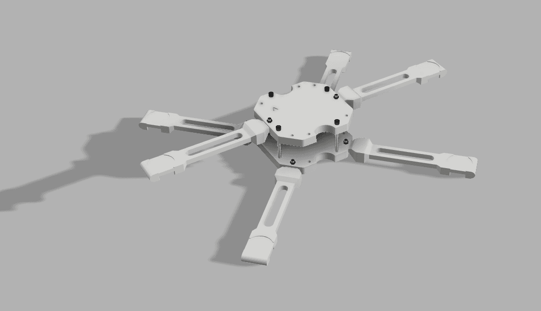 Convertible transporter drone frame v1.0 - Hexa-copter simple - 3d model