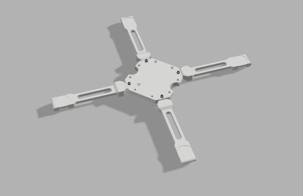 Convertible transporter drone frame v1.0 - Quad-copter simple - 3d model