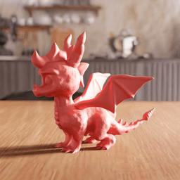 Chibi Dragon Fantasy Figurine 3d model