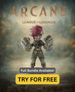 Title: Vi Arcane League of Legends - Free Sample STL | Full 12-Character Bundle on Profile 3d model