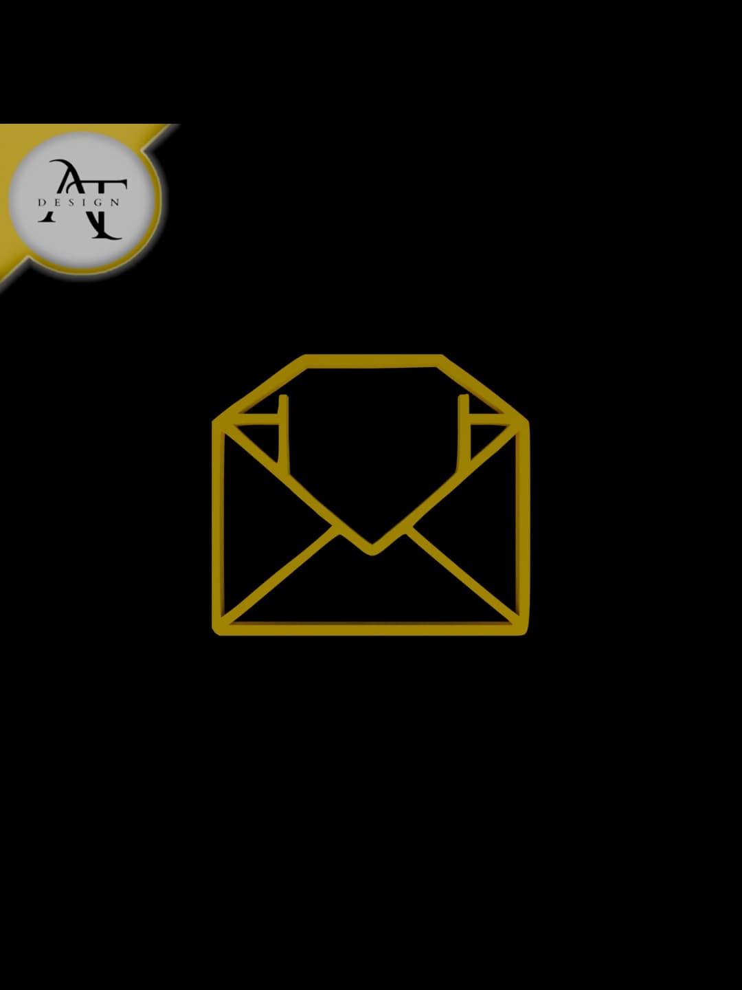 Simple Letter Symbol - 2D Art 3d model