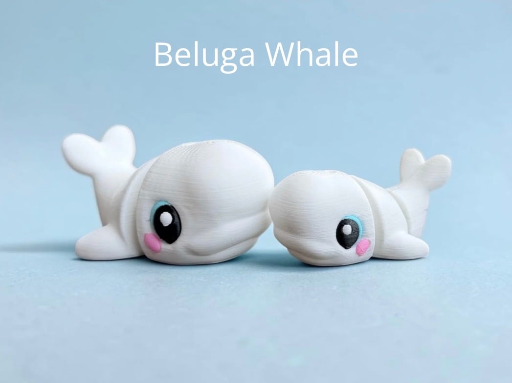 Beluga Whale Flexi 3d model